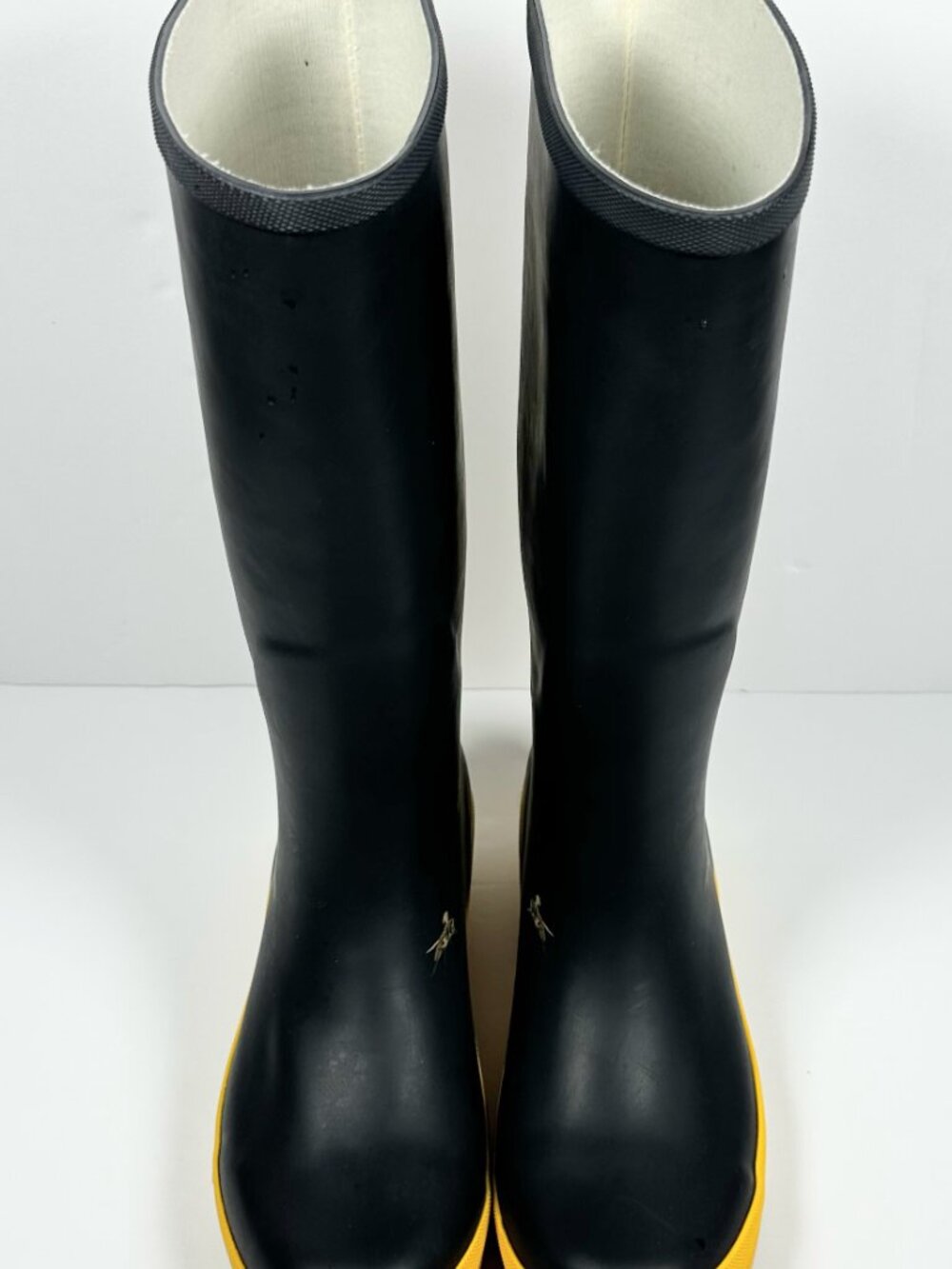 Serra Rain Boots Size US 8 Navy Blue Yellow Bee Print Wellies Rubber Waterproof - Picture 8 of 16